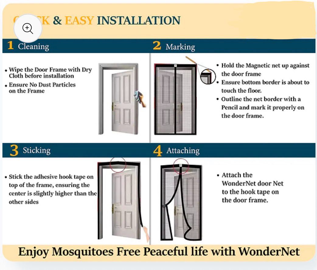 Magnetic Mosquito Screen Door Net Curtain