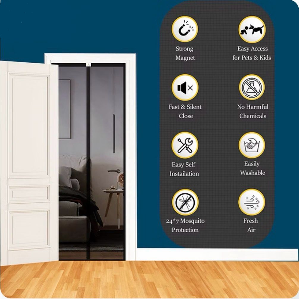 Magnetic Mosquito Screen Door Net Curtain