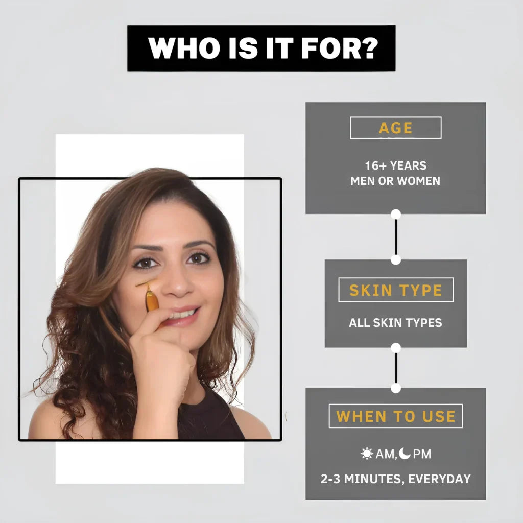 24K Gold Energy Beauty Bar Electric Facial Massage Roller